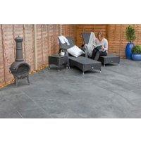 Marshalls Casarta Slate Textured Black Paving Slab - 800 x 400 x 20mm