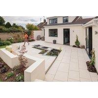 Marshalls Symphony Smooth Barley Porcelain Paving Slab - 595 x 595 x 20mm - Pack of 64