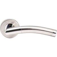 Sydney Dual-Tone Round Rose Latch Door Handle - 1 Pair