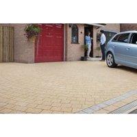 Marshalls Drivesett Argent Textured Buff Block Paving Driveway Pack - 10.75 m2 - Pack of 384