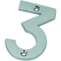 Wickes Chrome Door Number - 3