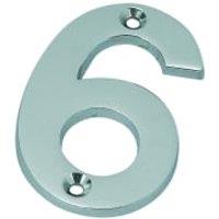 Wickes Chrome Door Number - 6
