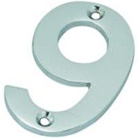 Wickes Chrome Door Number - 9