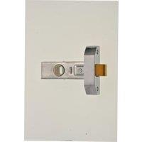 Wickes Chrome Rebated Tubular Door Latch - 64mm