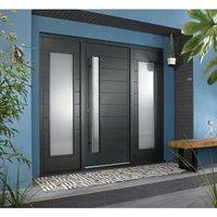 JCI Ultimate Grey Door Frame with Double Side Light - 2079 x 1932mm