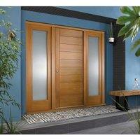 JCI Ultimate Oak Door Frame with Double Side Lite - 2079mm x 2238mm