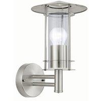 Eglo Lisio Outdoor Stainless Steel Lantern Wall Light - 60W E27