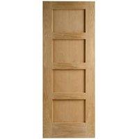 Wickes Marlow Oak Veneer 4 Panel Shaker Internal Door - 1981 x 610mm