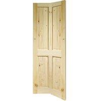 Wickes Chester Knotty Pine 4 Panel Internal Bi-Fold Door - 1981 x 762mm