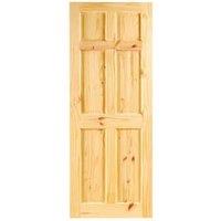 Wickes Lincoln Knotty Pine 6 Panel Internal Door - 1981 x 610mm
