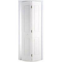 Wickes Chester White Grained Moulded 4 Panel Internal Bi-Fold Door - 1981 x 762mm