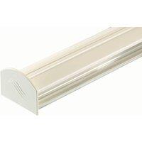 Aluminium Glazing Bar Base and PVC Cap - White 6m