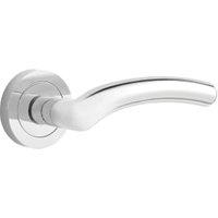 Designer Chrome Levers Medusa Lever On Rose Door Handle - 1 Pair