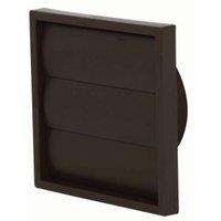 Manrose Brown PVC Gravity Wall Shutter Grille - 100mm