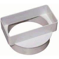 Manrose PVC Grey Female Short Round to Rectangle Adaptor - 110 x 54mm