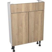Wickes Vienna Oak Compact Vanity Unit - 600 x 735mm