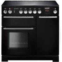 Rangemaster Infusion 90cm Induction Range Cooker - Black with Chrome Trim