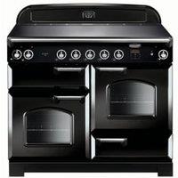 Rangemaster Classic 110cm Induction Range Cooker - Black with Chrome Trim