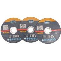 Wickes Masonry Flat Cutting Disc 125mm Pack of 3