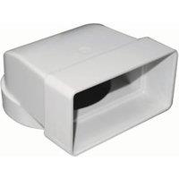 Manrose PVC White 90 Elbow Connector - 110 x 54mm