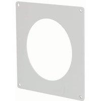 Manrose White PVC Round Wall Plate - 100 x 154mm