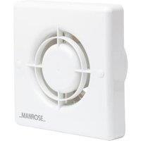 Manrose White Bathroom Fan with Timer - 100mm