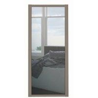 Spacepro 1 Panel Shaker Stone Grey Frame Mirror Door - 762mm