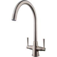 Wickes Toba Monobloc Kitchen Sink Mixer Tap - Brushed Nickel
