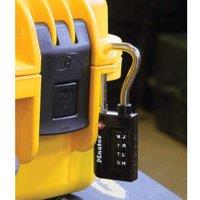 Master Lock TSA Certified Black Combination Travel Padlock - 10.6 x 3.5 x 1.4cm