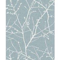 Superfresco Easy Innocence Duck Egg Blue Fabric Effect Wallpaper - 10m