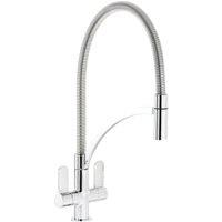 Abode Genio Dual Lever Pull Out Tap - Chrome