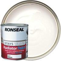 Ronseal Stays White Radiator Gloss Paint - 750ml