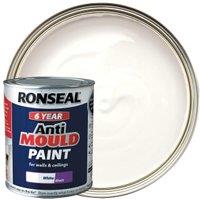 Ronseal 6 Year Matt White Anti-Mould Paint - 750ml