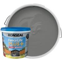 Ronseal Fence Life Plus Matt Shed & Fence Treatment - Charcoal Grey - 5L