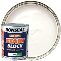 Ronseal One Coat Stain Block - White - 750ml