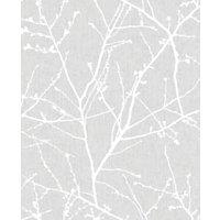 Superfresco Easy Innocence Grey Fabric Effect Wallpaper - 10m