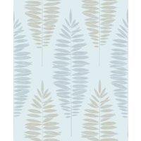 Boutique Lucia Duck Egg Blue Decorative Wallpaper - 10m