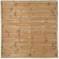 Forest Garden Pressure Treated Horizontal Hit & Miss Fence Panel - 1800 x 1800mm - Pack of 4