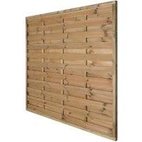 Forest Garden Pressure Treated Horizontal Hit & Miss Fence Panel - 1800 x 1800mm - Pack of 5