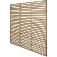 Forest Garden Contemporary Single Slatted Fence Panel - 1800 x 1800mm - 6 x 6ft - Pack of 3