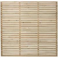 Forest Garden Contemporary Single Slatted Fence Panel - 1800 x 1800mm - 6 x 6ft - Pack of 5