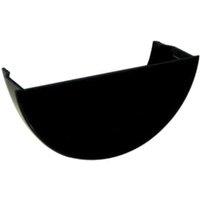 FloPlast 112mm Black Half Round Gutter Internal Stop End