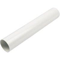 FloPlast 68mm White Round Downpipe - 2.5m