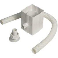 FloPlast 68mm Round or 65mm Square White Downpipe Water Butt Rain Diverter