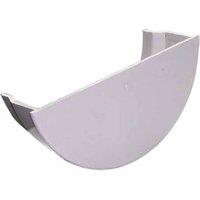 FloPlast 112mm White Half Round Gutter Internal Stop End