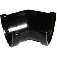 FloPlast 115mm Black Hi-Cap Half Round Gutter Angle - 135