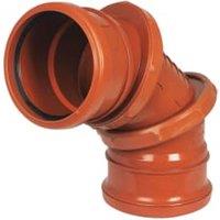 FloPlast 110mm Terracotta Drain Adjustable Bend Double Socket - 0-90