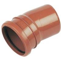 FloPlast 110mm Terracotta Underground Drainage Bend Socket/Spigot - 15