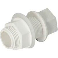 FloPlast OS14W White Overflow System Straight Tank Connector - 21.5mm