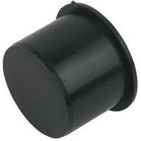 FloPlast WP30B Black Push-Fit Waste Socket Plug - 32mm